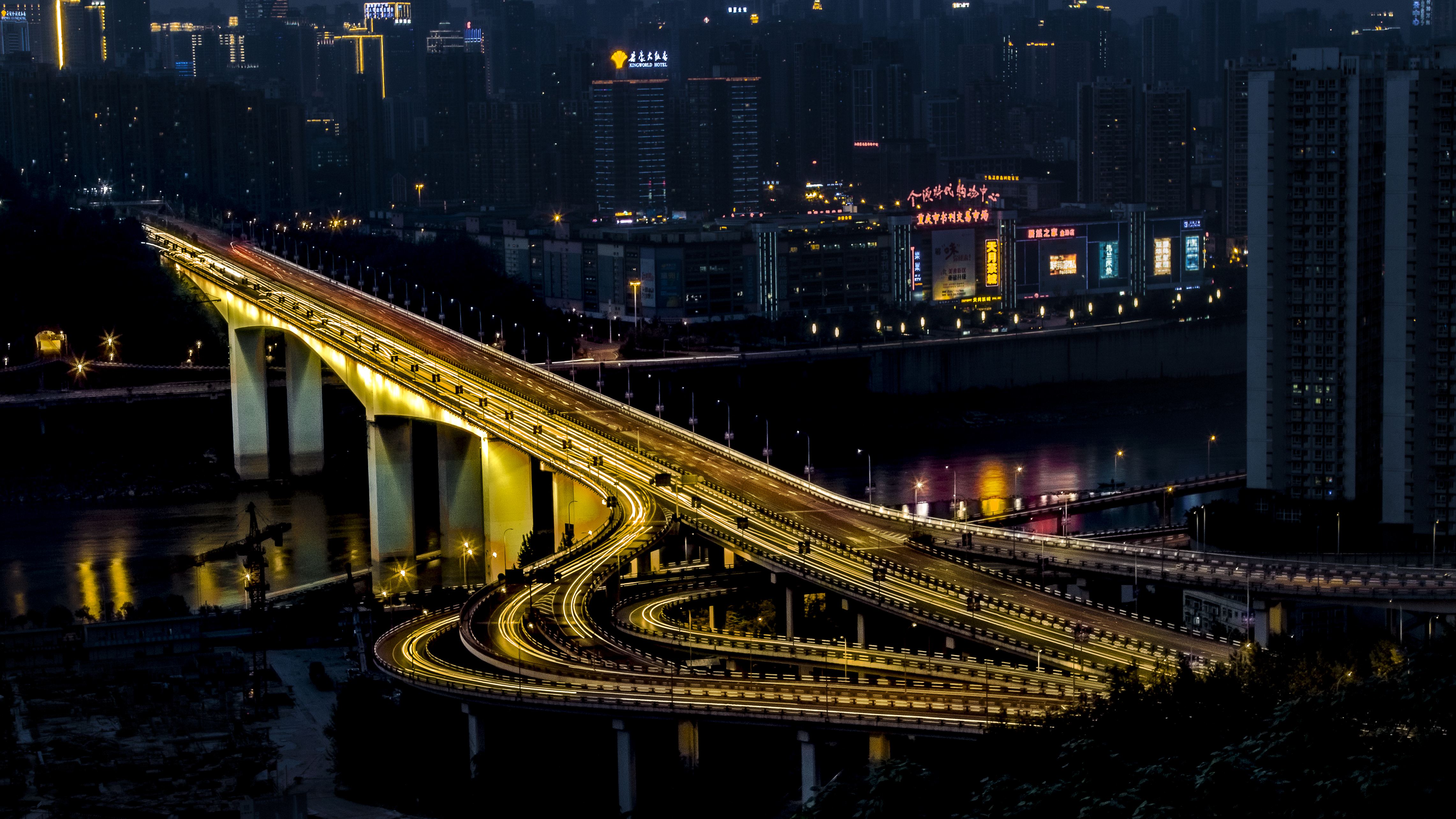 嘉華大橋夜景圖