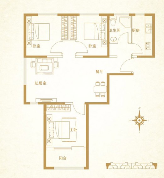 龍盛四季城戶型圖