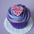 Pretty Purple Cupcake With a Pink Heart Sweet Treat Baking Journal: Lined Notebook/Diary