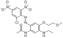 N-[2-[（2-氯-4,6-二硝基苯基）偶氮]-5-（乙氨基）-4-（2-甲氧基乙氧基）苯基]乙醯胺