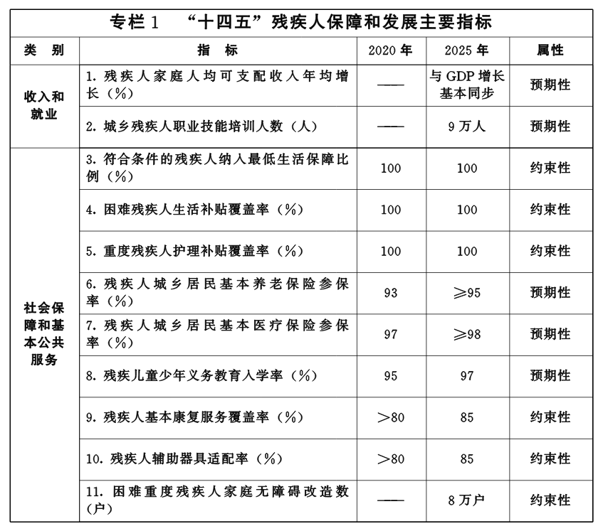 湖北省殘疾人事業發展“十四五”規劃