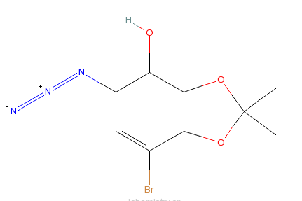 [3aS-(3aα,4α,5β,7aα)]-5-疊氮-7-溴-3a,4,5,7a-四氫-2,2-二甲基-1,3-苯並二噁唑-4-醇