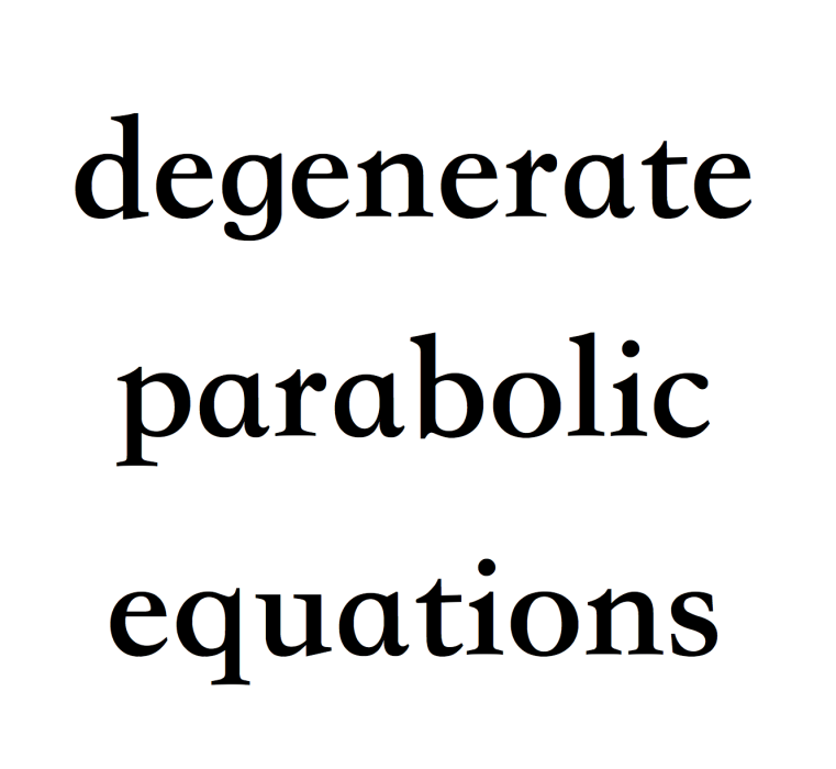 退化拋物方程(在某些點退化的拋物型方程)