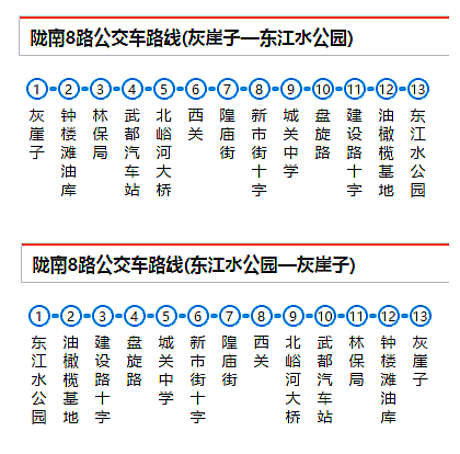 隴南公交8路