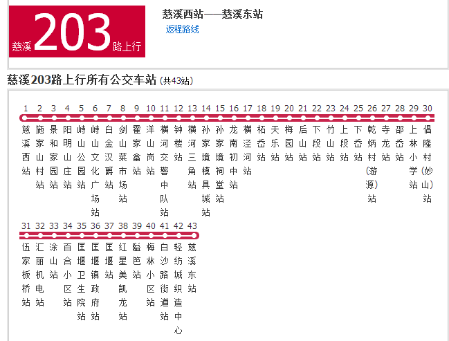 寧波公交慈谿203路