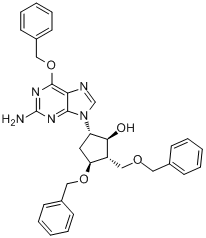 (1S,2S,3S,5S)-5-（2-氨基-6-苄氧基-9H-嘌呤-9-基）-3-苄氧基-2-苄氧基甲基環戊醇