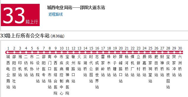 邵陽公交33路