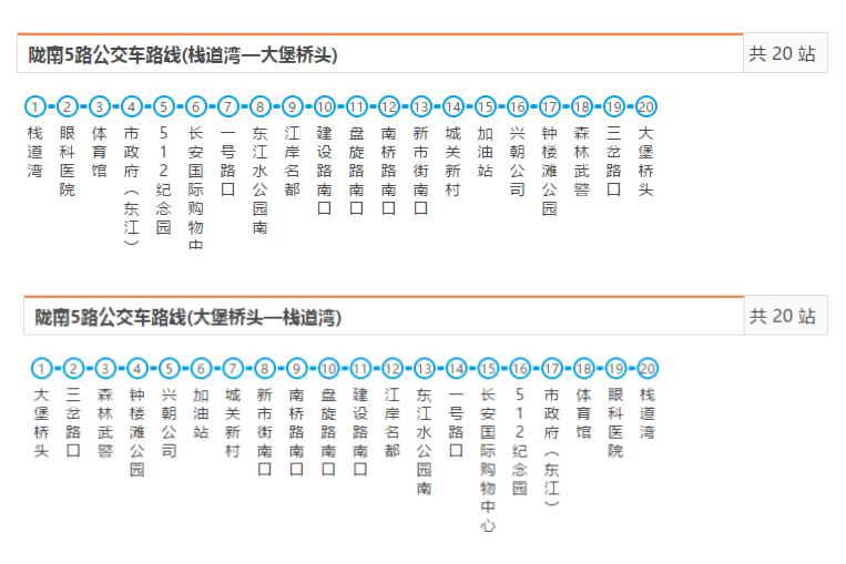 隴南公交5路