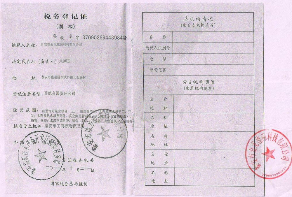 泰安市金龍能源科技有限公司