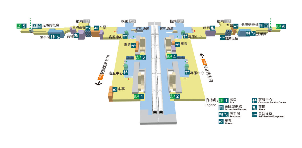 捷運廈門北站站內導向圖