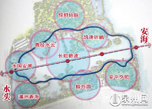 安平橋周邊（五里橋生態濕地示意圖）