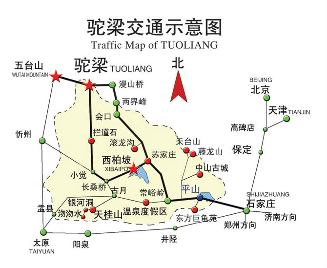 駝梁交通示意圖