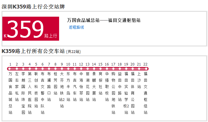 深圳公交K359路