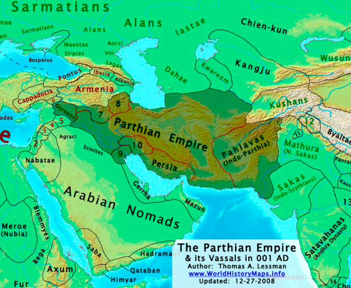 帕提亞帝國版圖