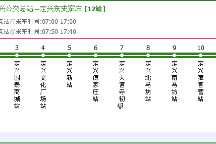 保定公交定興13路