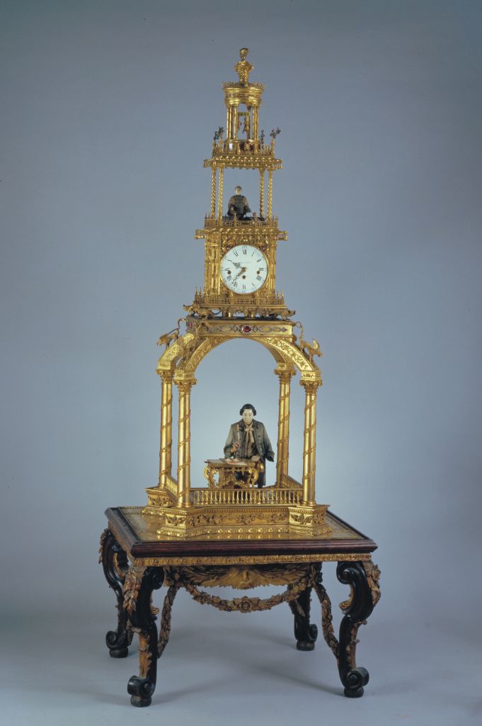 18世紀銅鍍金寫字人鐘