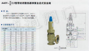 A40Y-C安全閥；博通閥門