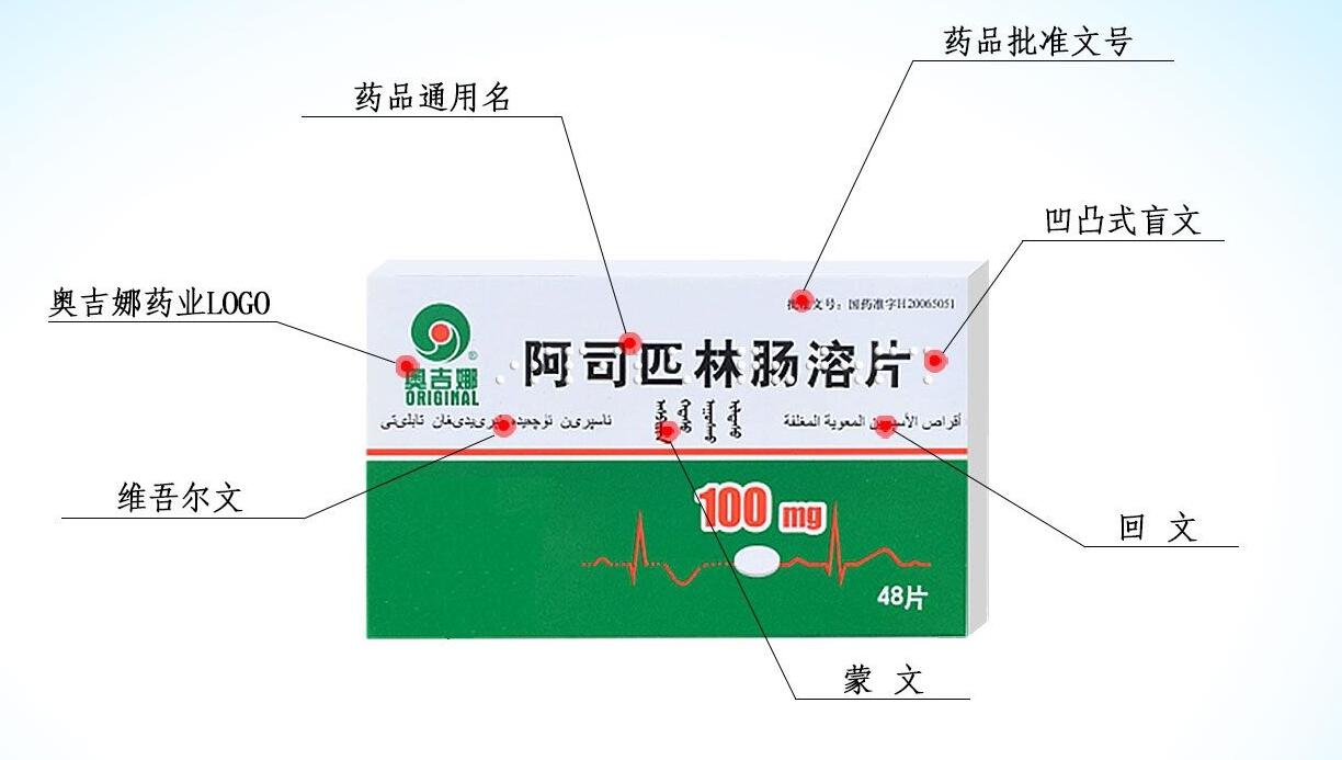 奧吉娜100mg阿司匹林腸溶片