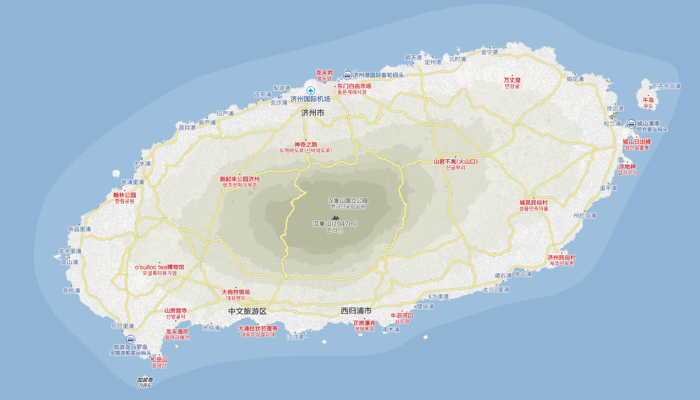 濟州島地圖