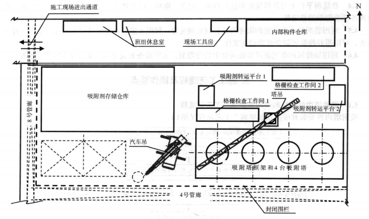 吸附塔內件安裝及吸附劑裝填施工工法