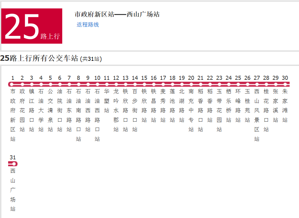 南充公交25路