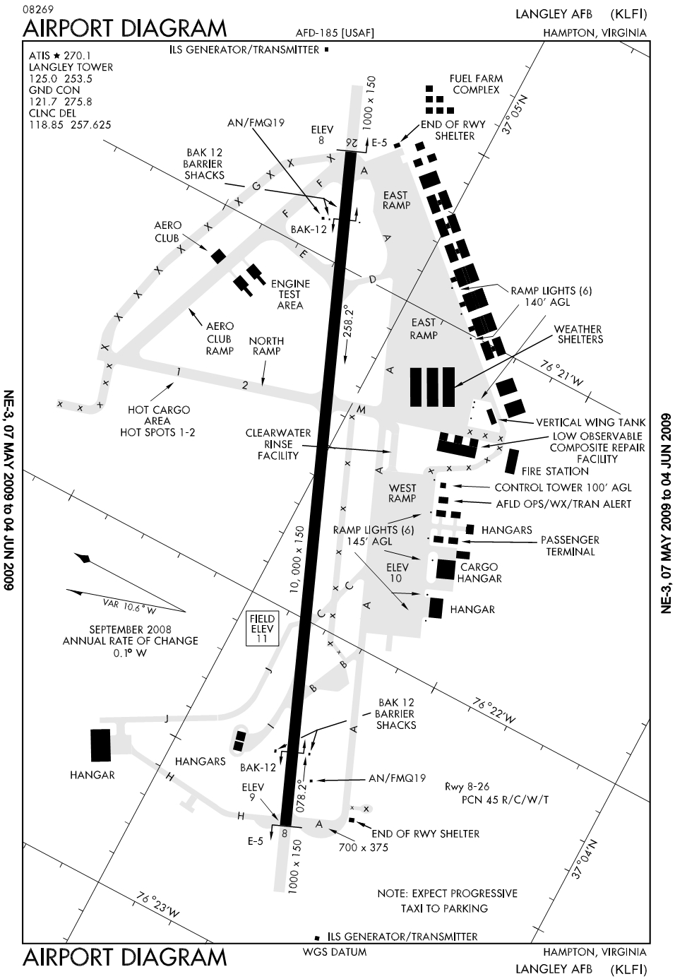 蘭利空軍基地機場航圖