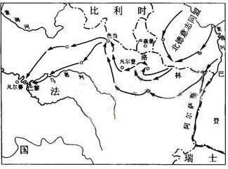 瓦爾密戰前形勢圖