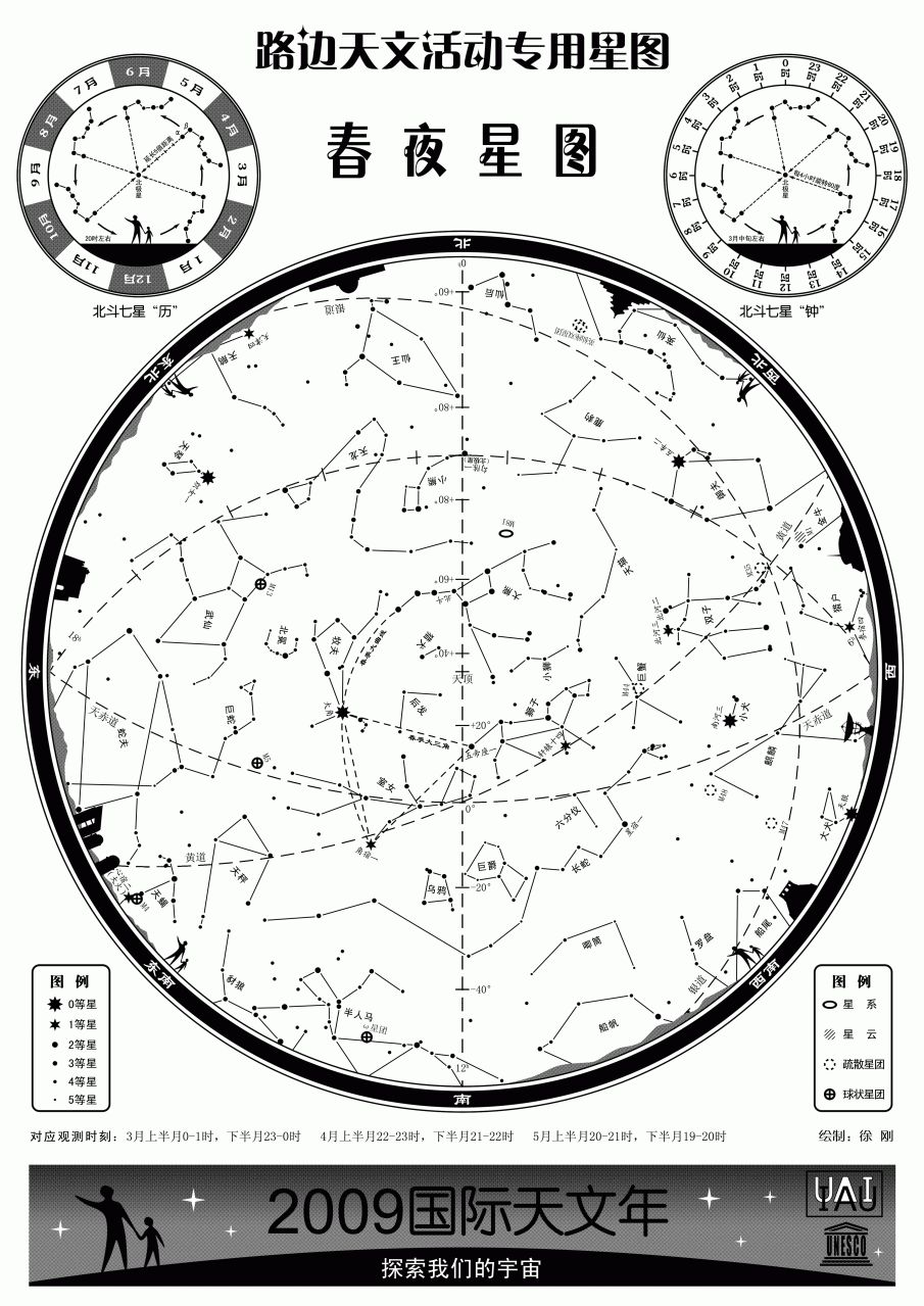 路邊天文：春季星圖