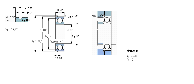 SKF 6413NR軸承