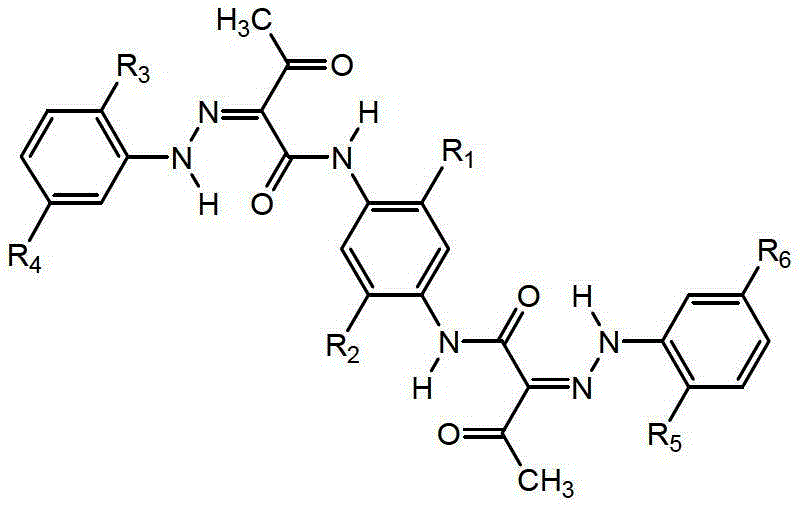 一種雙乙醯乙醯對苯二胺類雙偶氮化合物的製備方法