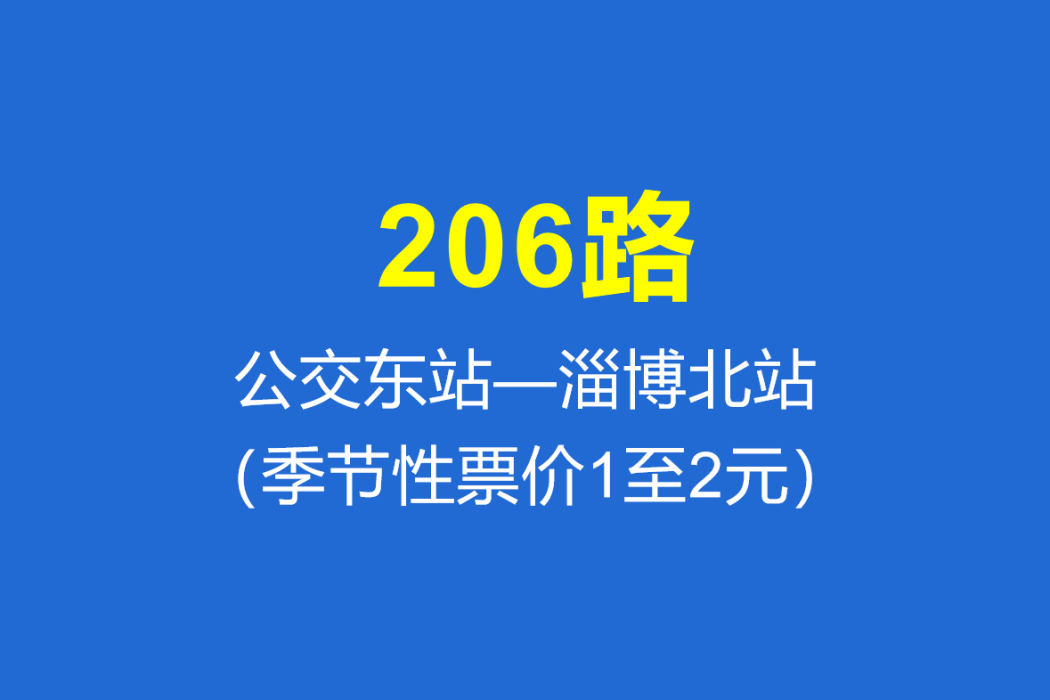 淄博公交206路