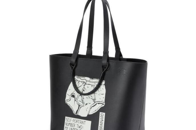 Underwear Large Double Handle Tote in classic calfskin