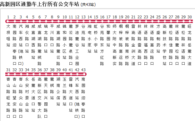 長沙公交高新園區通勤車