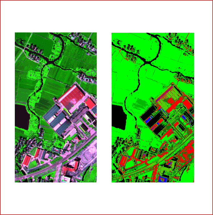 遙感影像光譜匹配分類結果
