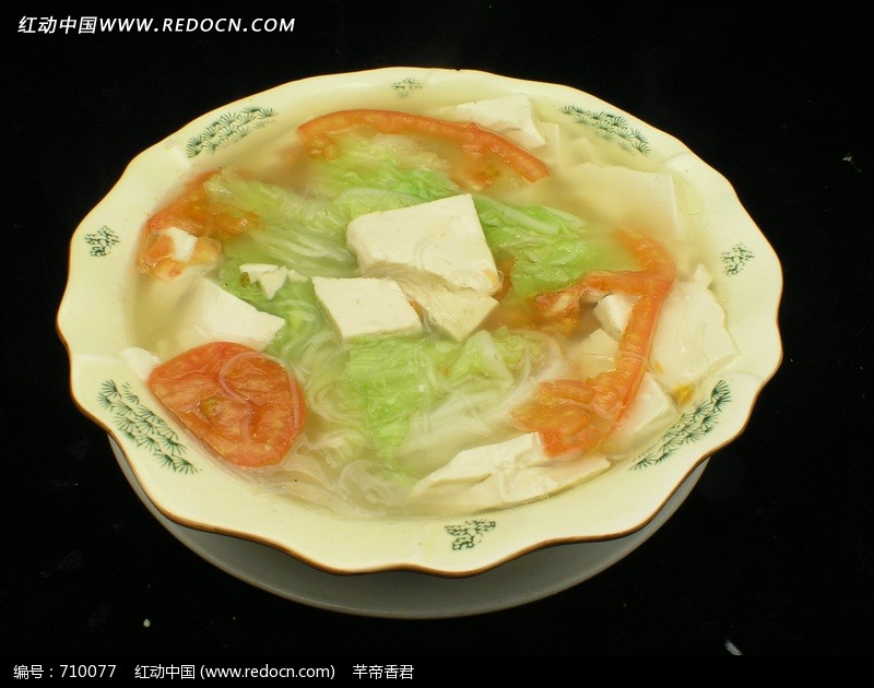 白菜冬粉豆腐湯