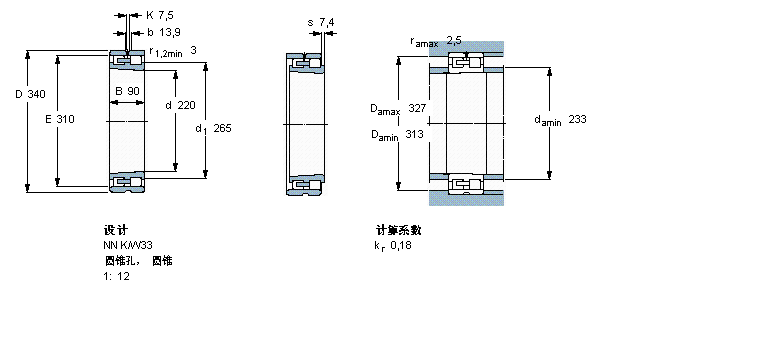 SKF NN3044K/SPW33軸承