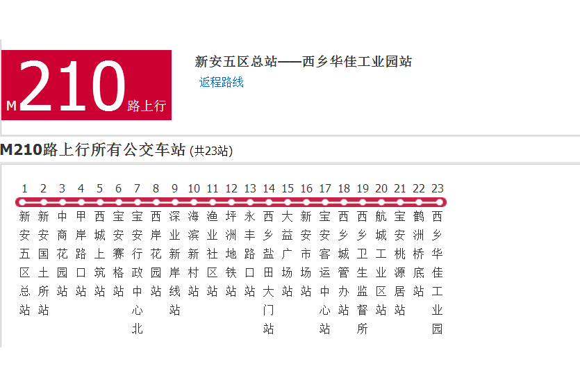 深圳公交M210路