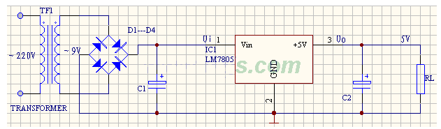 7805典型套用電路圖