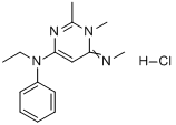 N-乙基-1,6-二氫-1,2-二甲基-6-（甲基亞氨基）-N-苯基-4-嘧啶胺鹽酸鹽