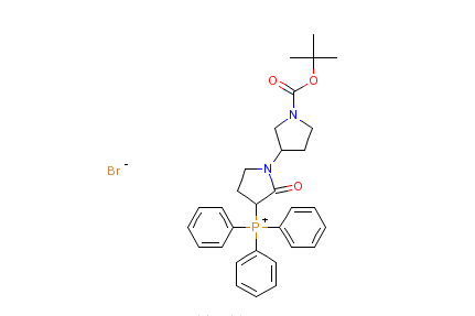 [(3\x27S)-1\x27-叔丁氧羰基-2-氧代[1,3\x27-聯吡咯烷]-3-基]三苯基溴化