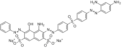 4-氨基-3-[[4-[[4-[（2,4-二氨基苯基）偶氮]苯基]磺醯基]苯基]偶氮]-5-羥基-6-（苯偶氮基）-2,7-萘二磺酸二鈉