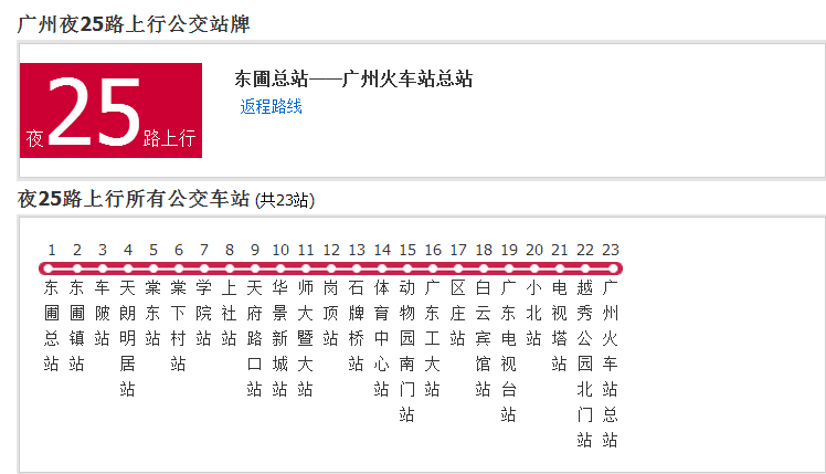 廣州公交夜25路