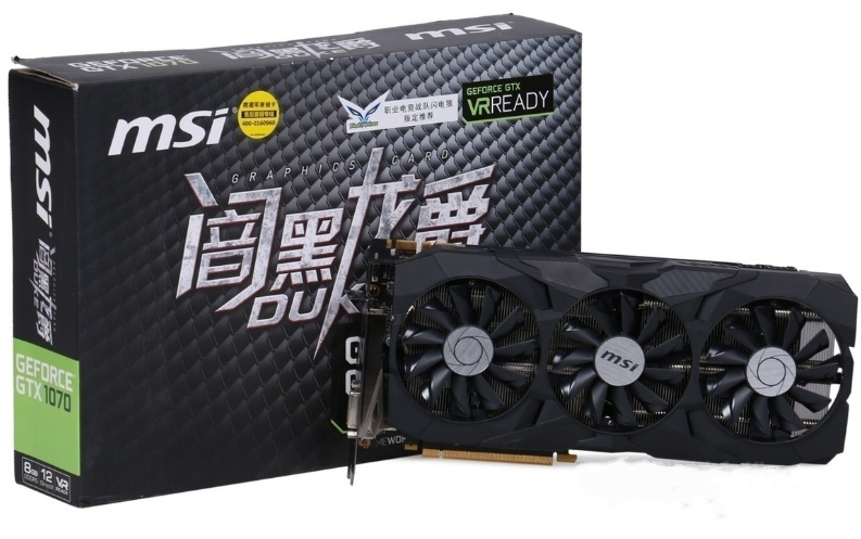 微星GeForce GTX 1070 DUKE 8G 暗黑龍爵