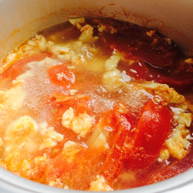 番茄炒雞蛋湯麵