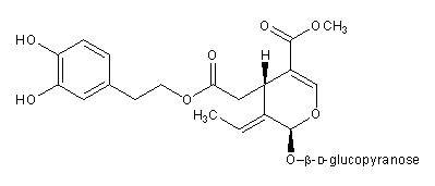 橄欖苦苷結構式 摘自Microherb