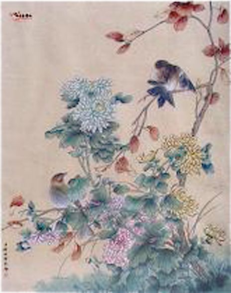 郎世寧秋菊雙鳥圖(秋菊雙鳥圖)