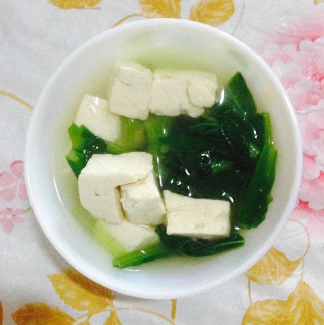 小白菜豆腐清湯