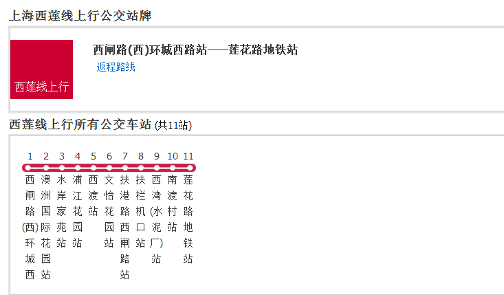 上海公交西蓮線