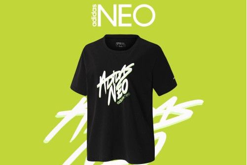 ADIDAS NEO W LOGO TEE 1夏季運動短袖T恤