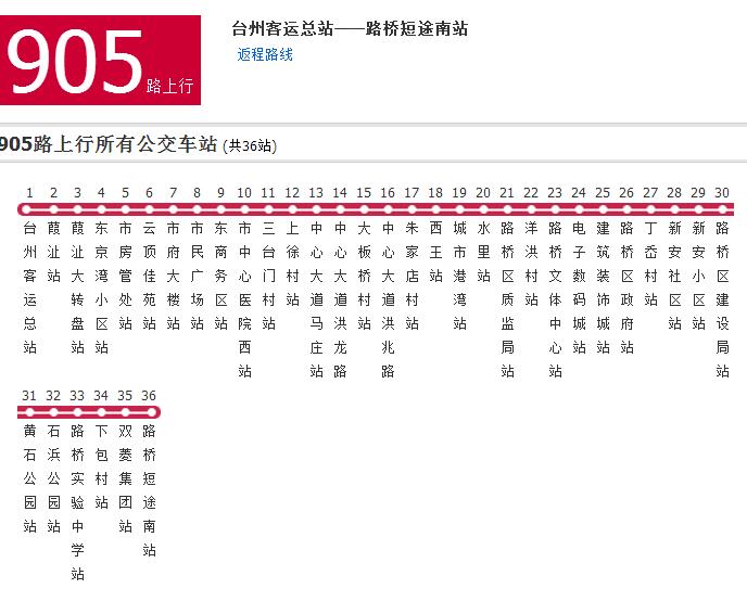 台州公交905路